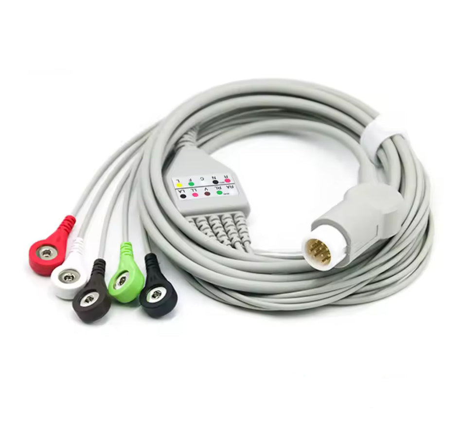 Philips 12 pin 5 Leads Grabber ECG EKG Cable M2 M1001A M1175A - Next Day Delivery Philips