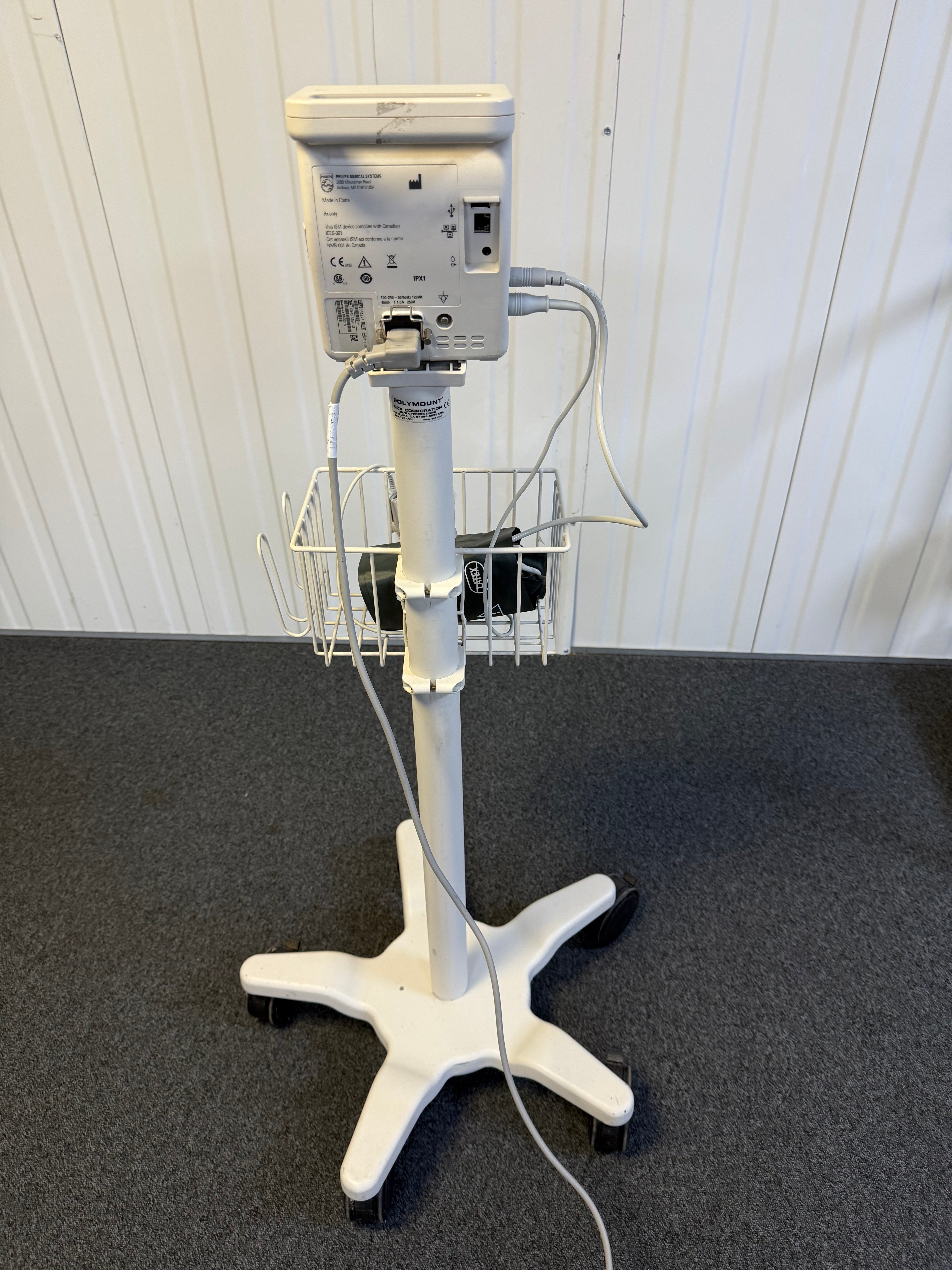 Back view of Philips VS2+ monitor with colour display