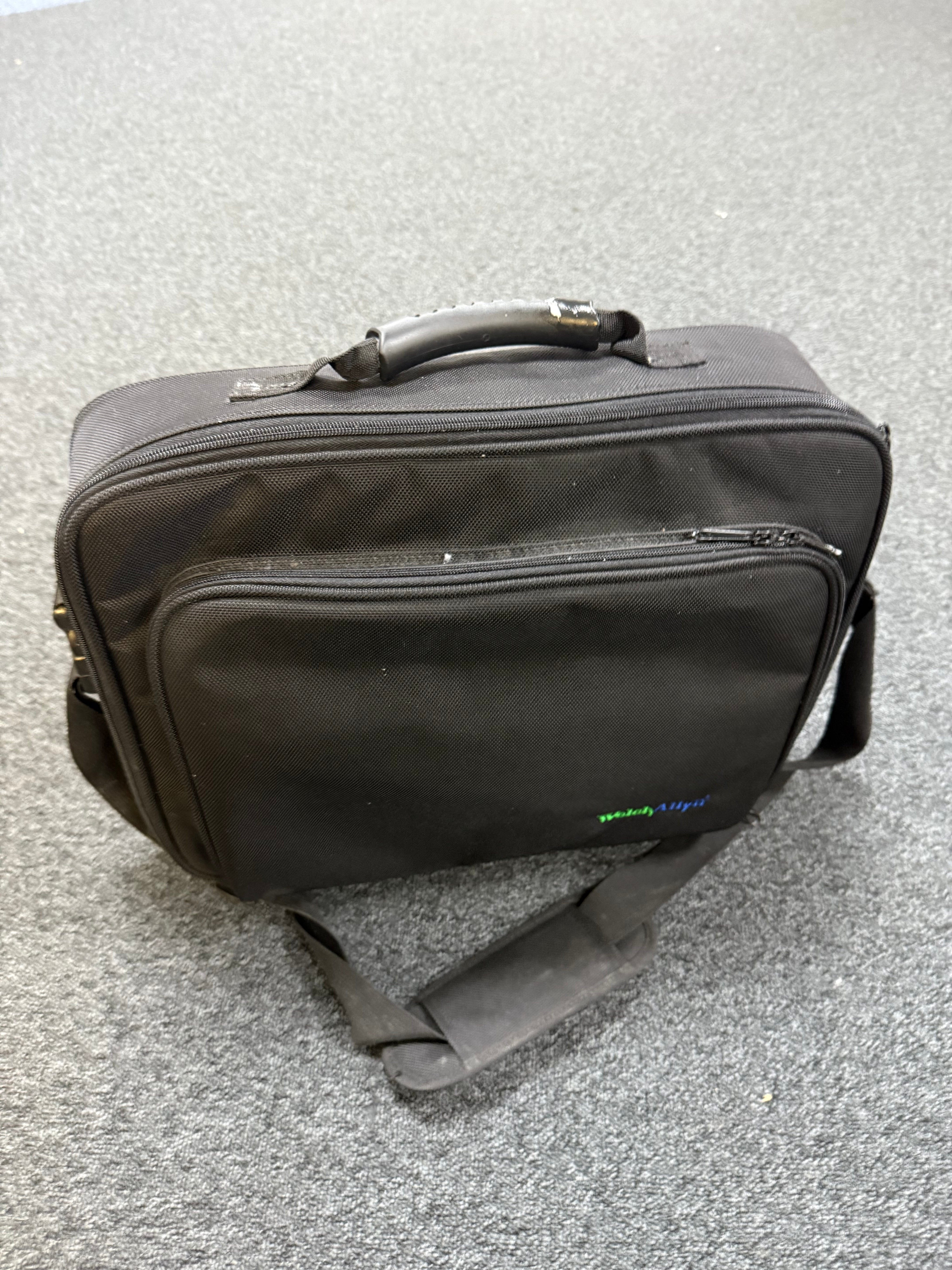 Carry bag with Welch Allyn CP50 ECG and lead accessories