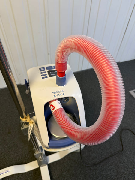 Close-up of Airvo 2 heated humidifier chamber in use