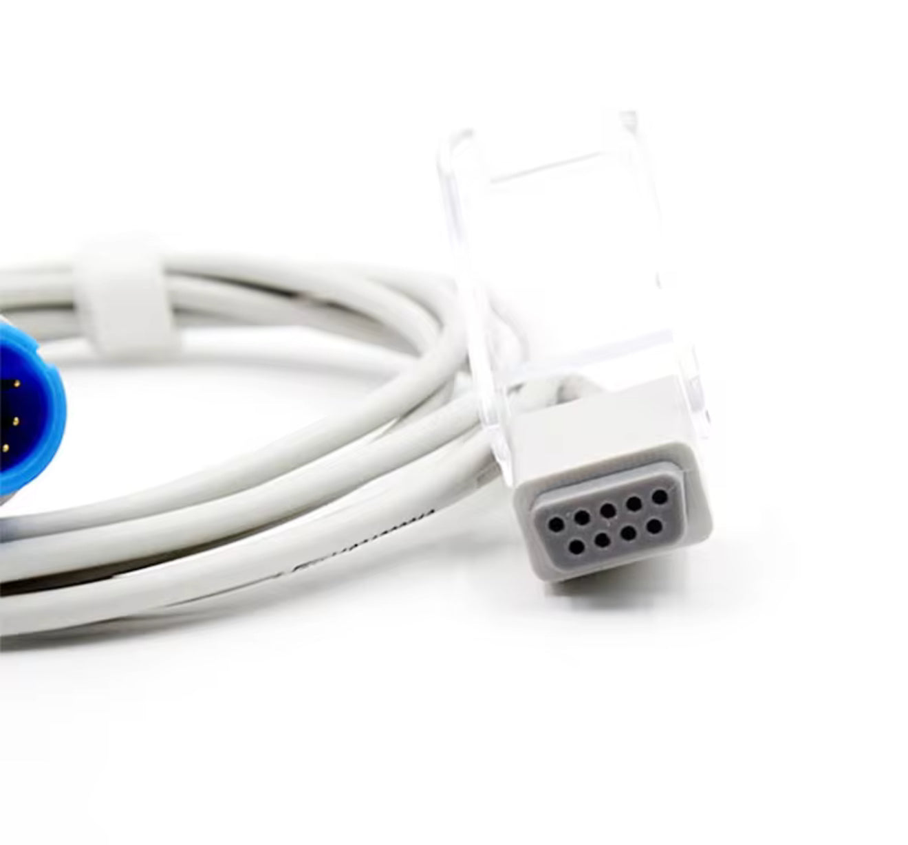 Close-up of Philips DB9 male SpO₂ connector