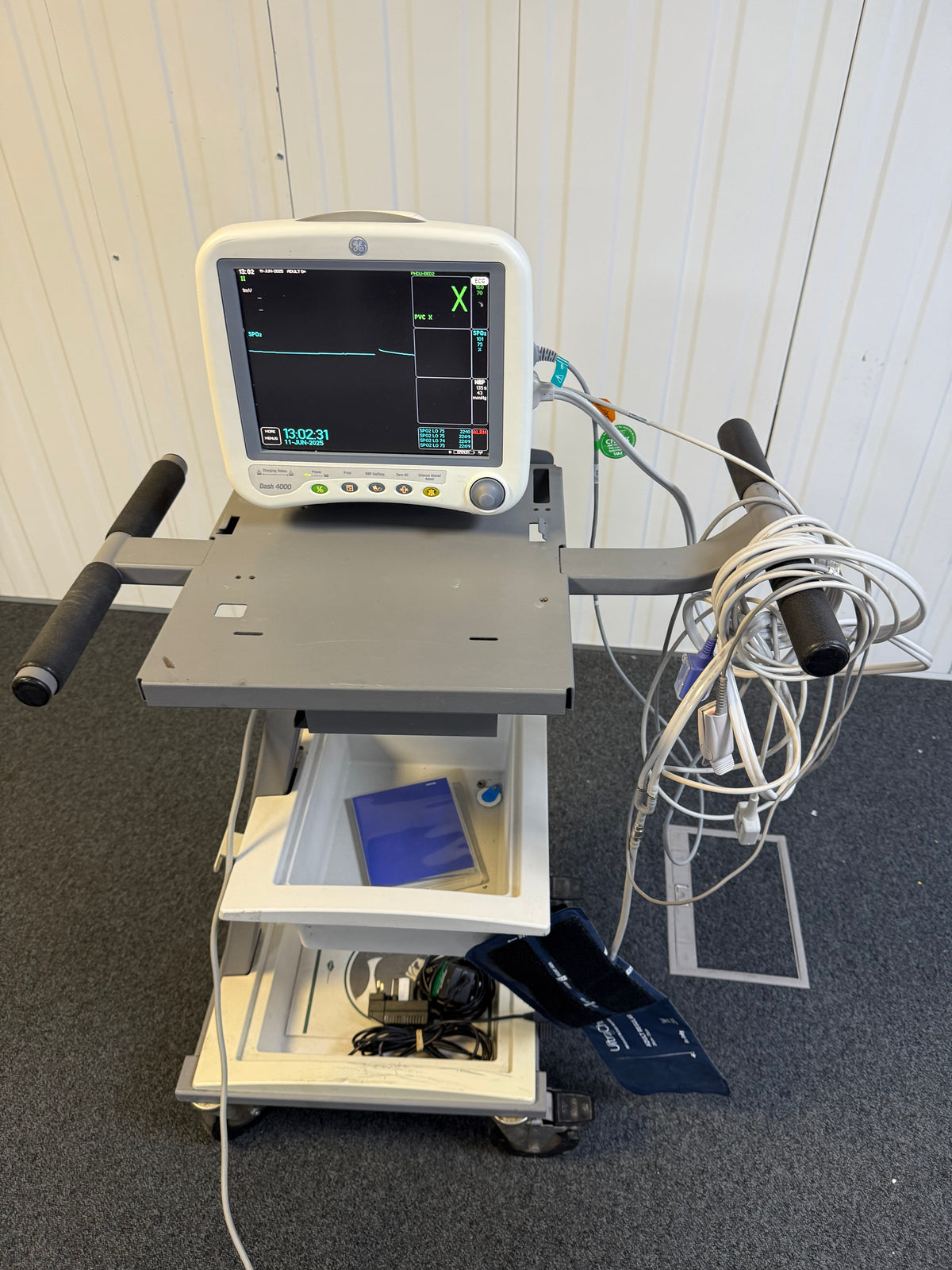 Dash 4000 multiparameter monitor with full patient cables