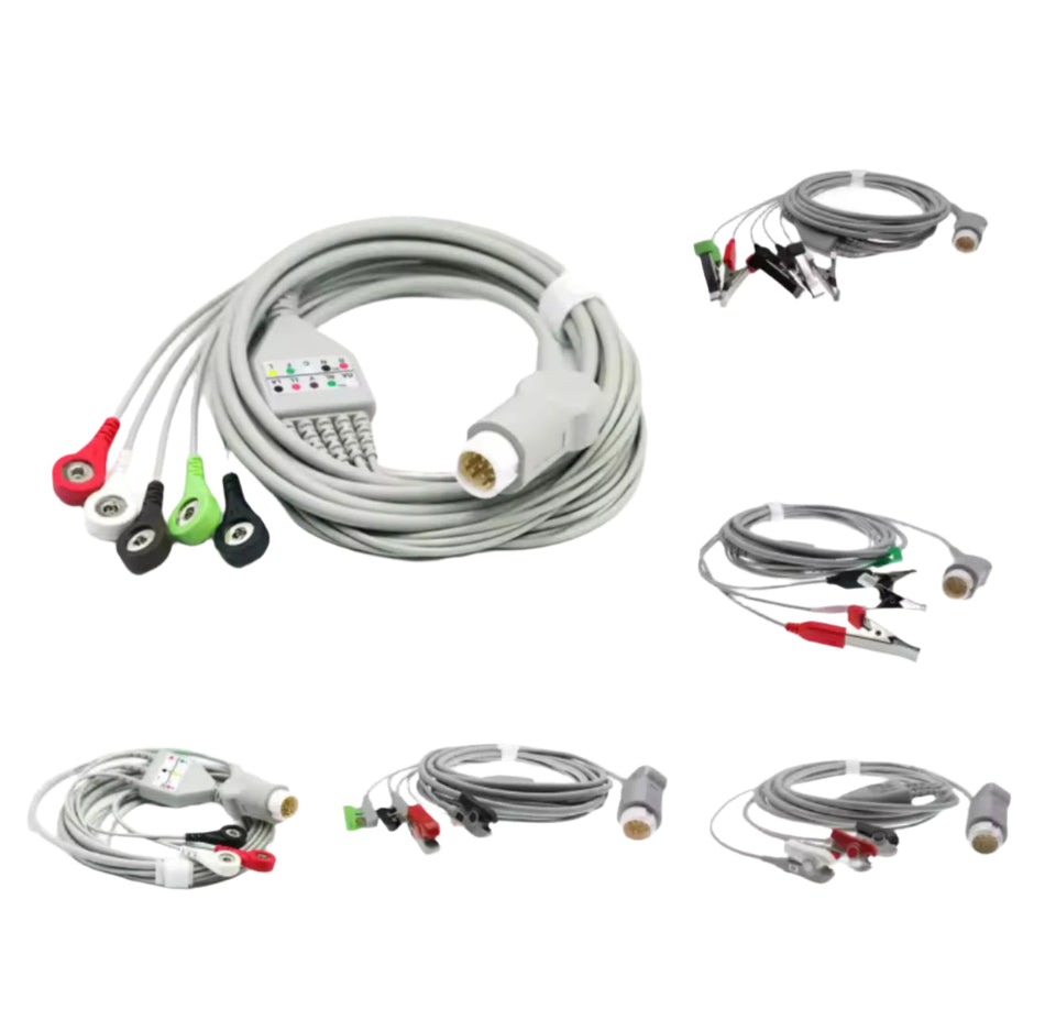 Philips 12 pin 5 Lead Grabber ECG EKG Cable M2 M1001A M1175A - Next Day Delivery SelfiMed UK