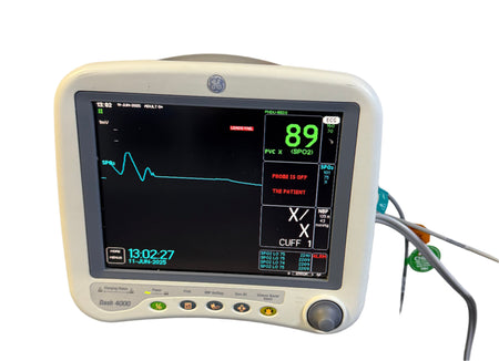 GE Dash 4000 patient monitor with colour display