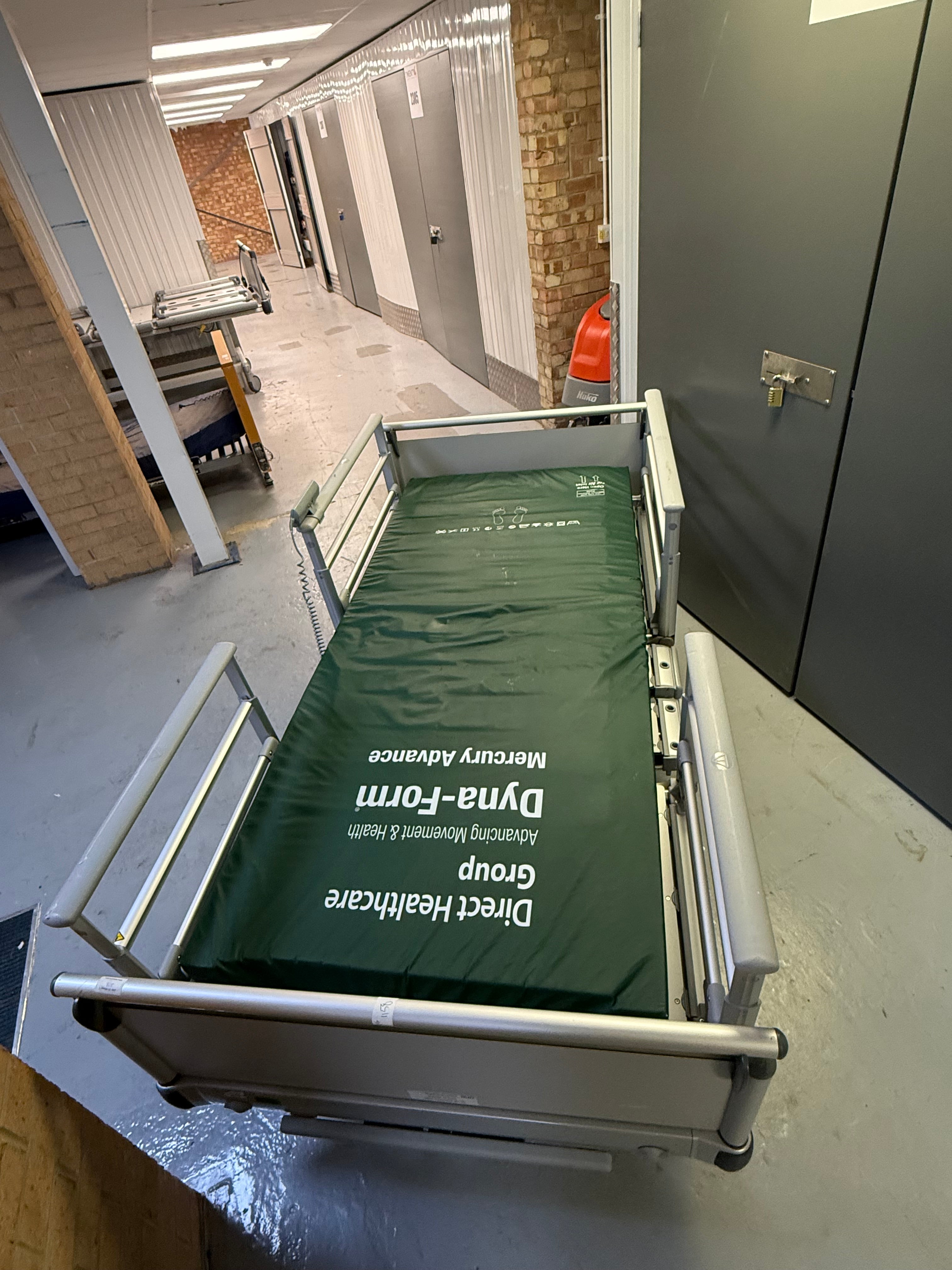 Hospital-grade foam mattress placed on Volker electric bed