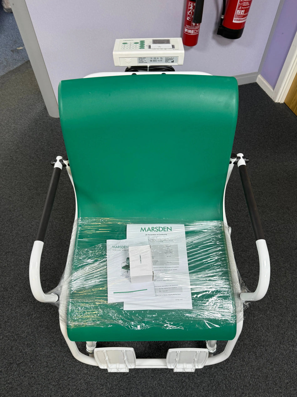 Marsden M-200 Bariatric Chair Scale with 300kg capacity and wide seat, ideal for hospital use