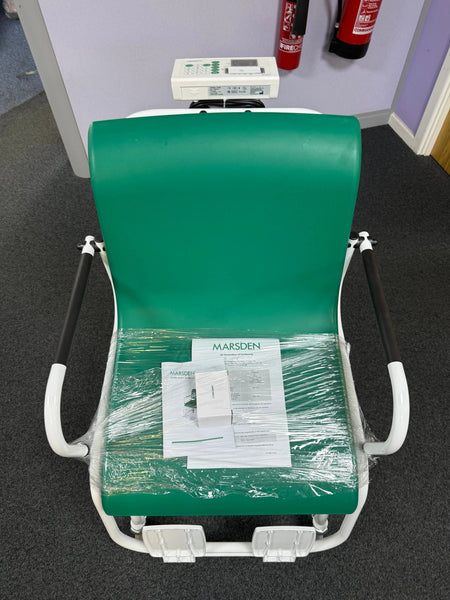 Marsden M-200 Bariatric Chair Scale with 300kg capacity and wide seat, ideal for hospital use