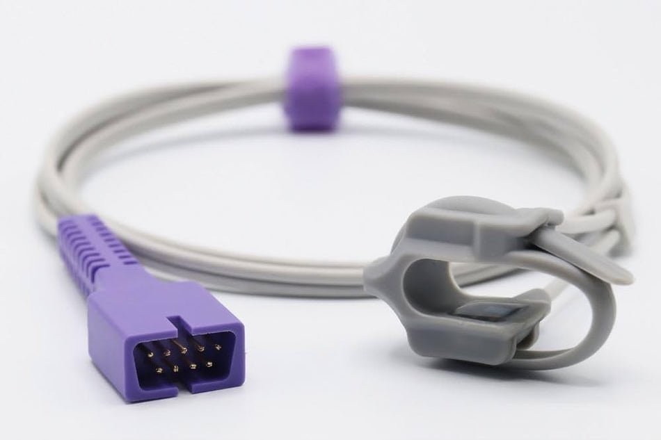 Nellcor DS‑100A reusable neonatal wrap SpO₂ sensor with 3.2 ft cable