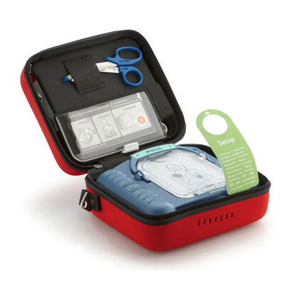 Red M5076A AED case for Philips HeartStart HS1 and FRx