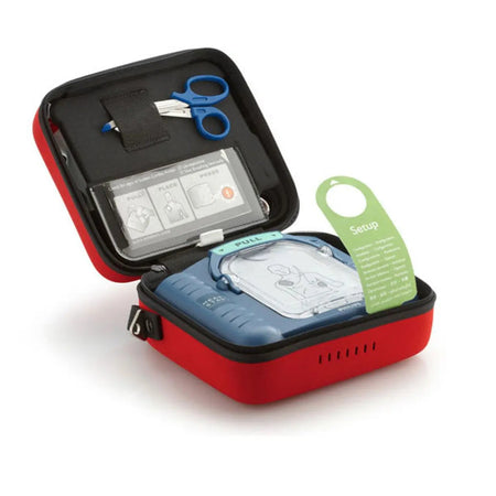 Red M5076A AED case for Philips HeartStart HS1 and FRx