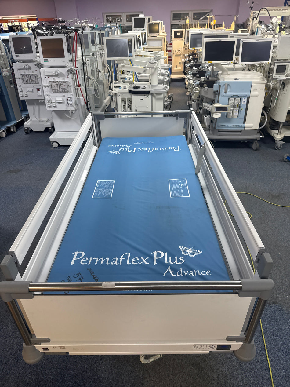 Stiegelmeyer Puro bed with optional safety side rails with mattress