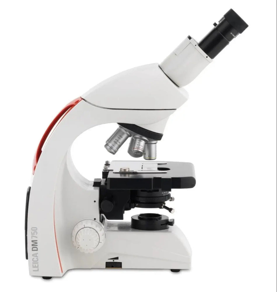 Leica DM750 Benchtop Microscope and 2 x HC PLAN 10x/20 Eyepieces and 1 x HI PLAN 20x/0.40 PH 1 Optic