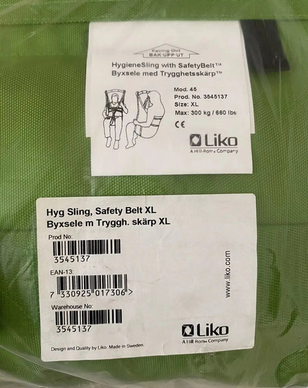 Liko Hygiene Sling with Safety belt - SelfiMed UK