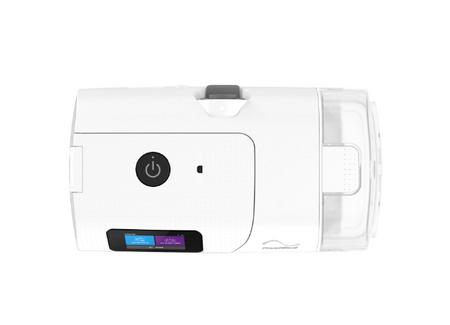 Top view of AirCurve 11 VAuto with SlimLine tubing and accessories