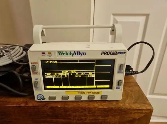 Welch Allyn Propaq Encore - Bedside Patient Monitor with BP cuff, SPO2 sensor & Power adaptor
