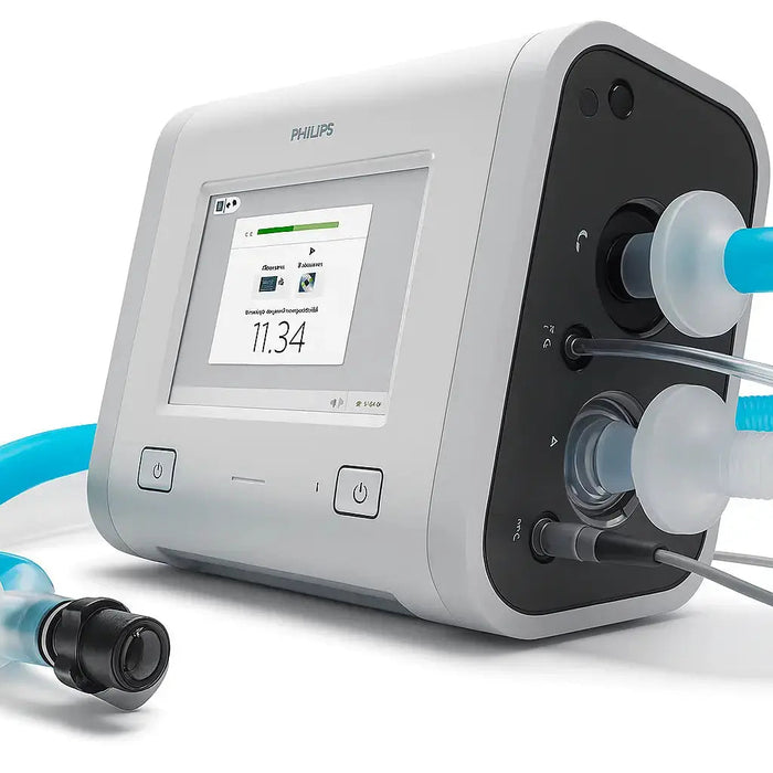 Philips Trilogy Evo setup with external flow sensor and hose