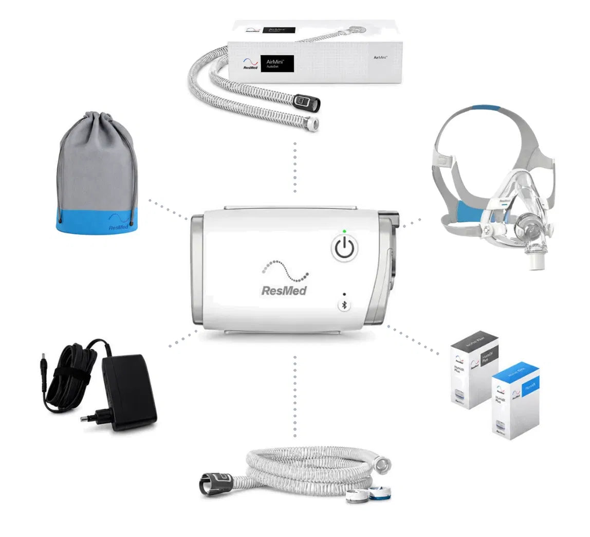 ResMed AirMini Auto Travel CPAP Bundle with F20 Full Face Mask