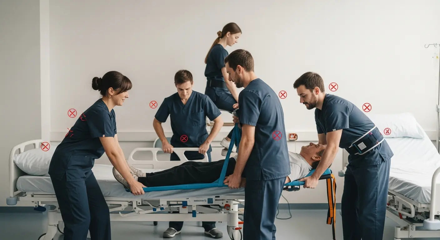 Stop Nursing Back Pain: 5 Mistakes in Manual Patient Transfers - caregiver back pain, manual handling injuries, slipped disc nursing