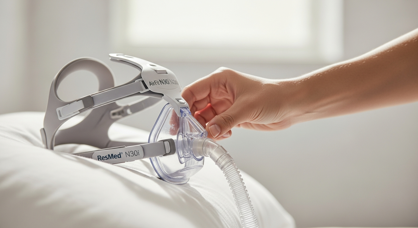 Stop Tossing and Turning: The Side Sleeper’s Guide to CPAP Comfort - CPAP hose tangling, side sleeper CPAP mask, ResMed AirFit N30i
