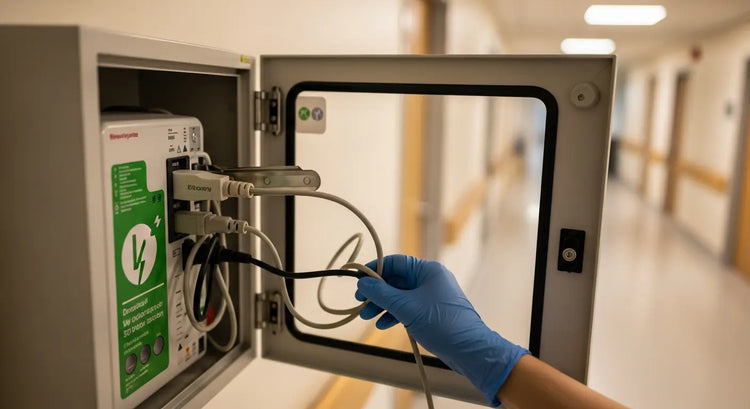 The Defibrillator Maintenance Mistake 70% of Clinical Teams Make - defibrillator cable management, medical equipment organization, defibrillator accessories
