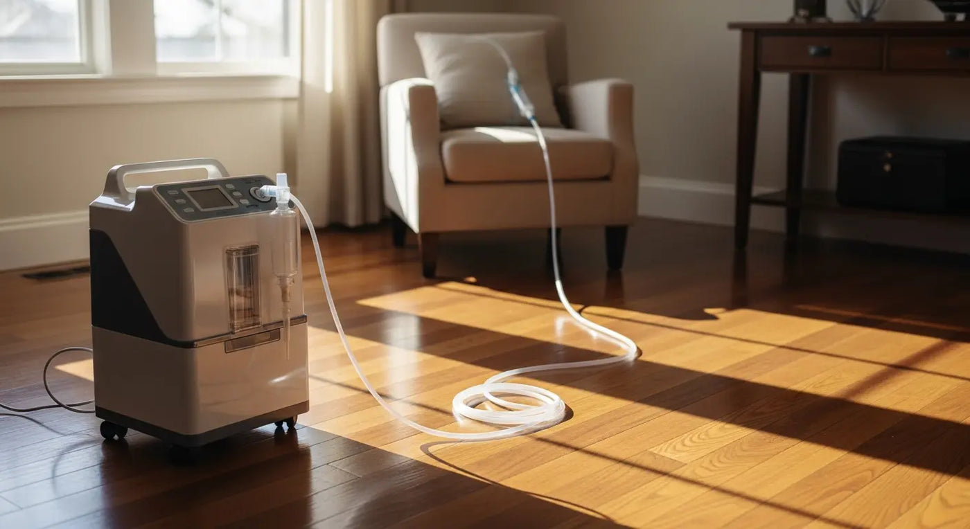 Feeling Trapped by Short Tubing? Solve Home Mobility with Higher Pressure - COPD shortness of breath, hypoxemia symptoms, oxygen concentrator for long tubing