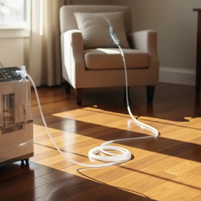 Feeling Trapped by Short Tubing? Solve Home Mobility with Higher Pressure - COPD shortness of breath, hypoxemia symptoms, oxygen concentrator for long tubing