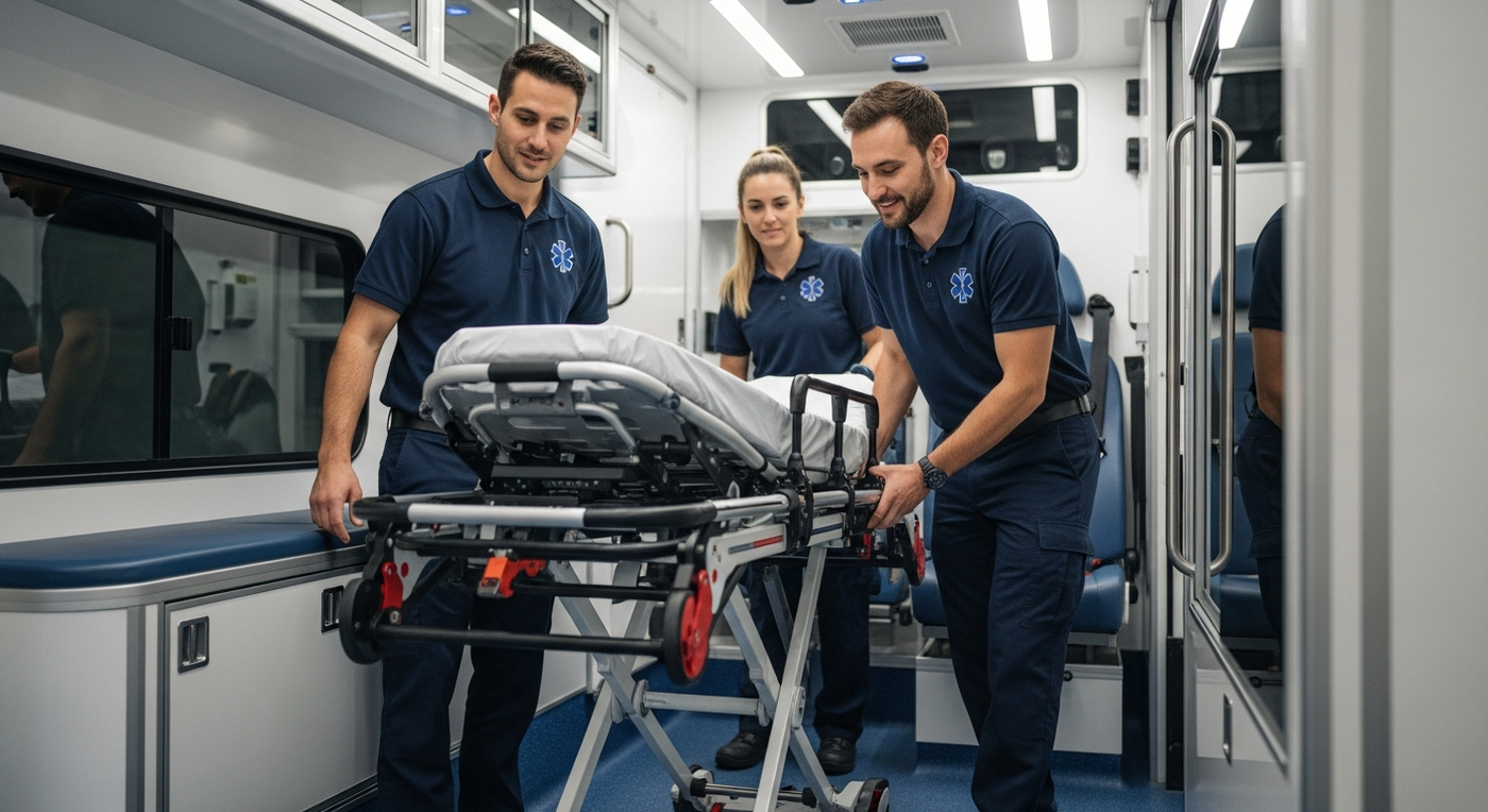 Ending Paramedic Back Strain: The Hydraulic Stretcher Solution - paramedic back injury prevention, EMS musculoskeletal pain, hydraulic ambulance stretcher