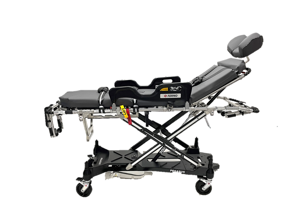 Ferno Pegasus Hydraulic Ambulance Stretcher with Mattress, Headrest and Straps