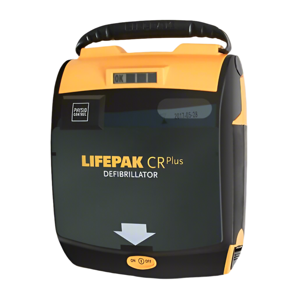 Physio Control Lifepak CR Plus Defibrillator with Battery & Carry Case