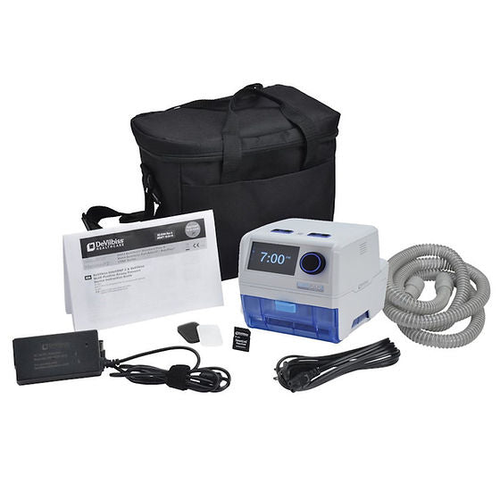 DeVilbiss Blue AutoPlus with Humidifier, Power supply, Bag & Tube