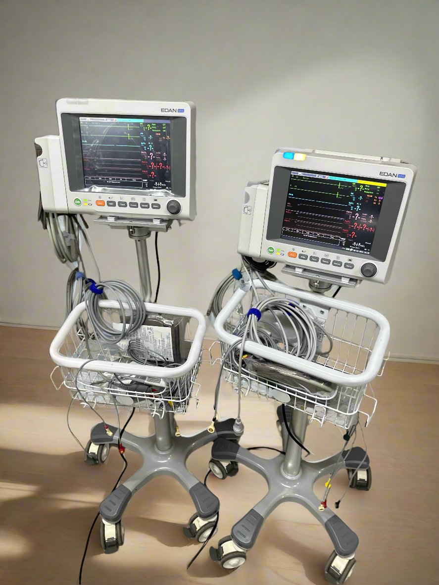 EDAN IM50 8.4" Patient Monitor with cables and Rollstand