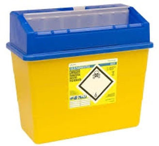 Sharpsafe 30 Litre Sharps Container- Yellow with Blue lids