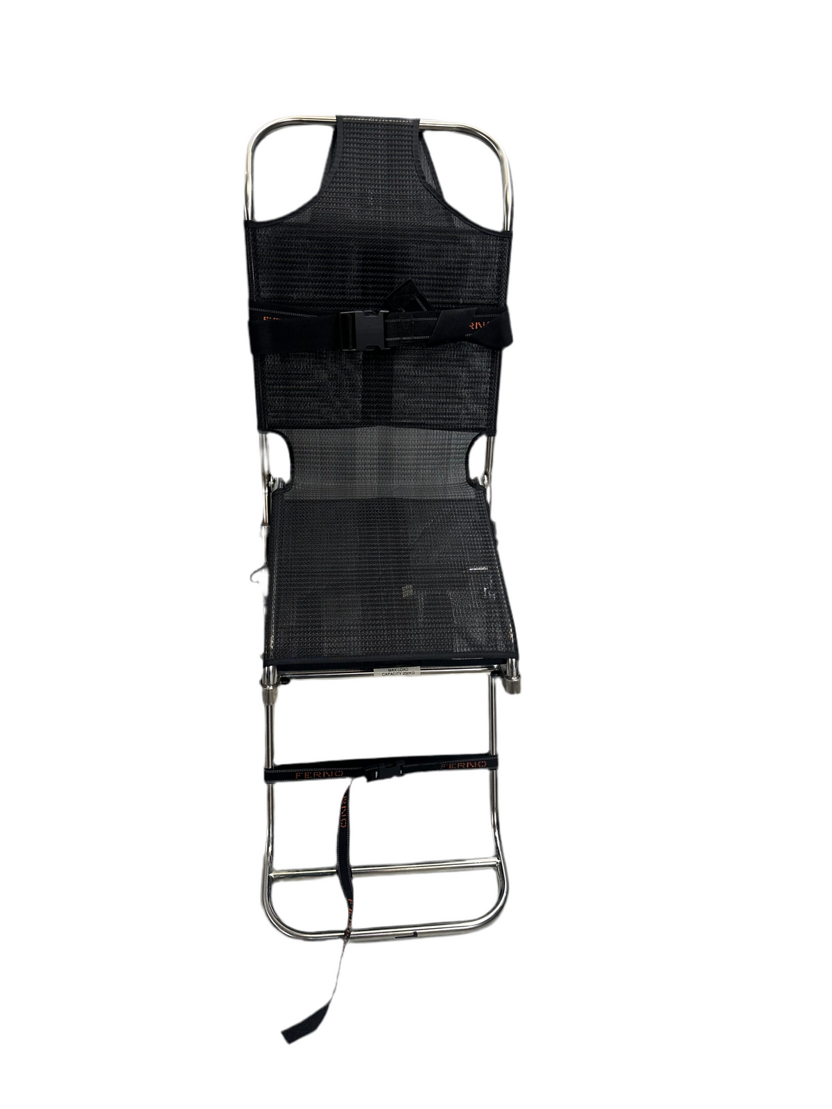 Durable and lightweight Ferno Decon Emergency Chair in a decontamination unit.