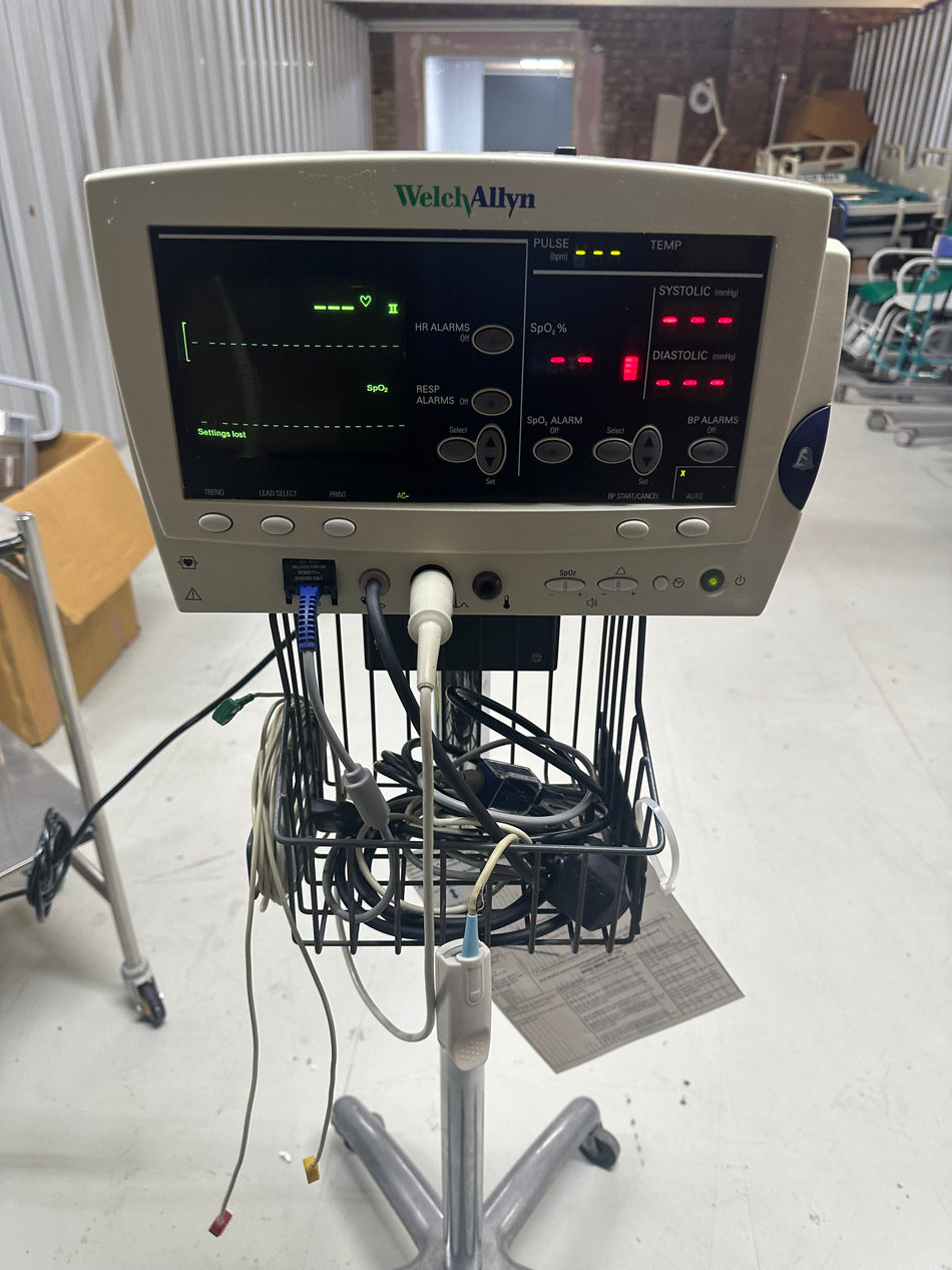 Welch Allyn 62000 Series Patient Monitor with leads