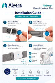 ALVERA AirStrap™ Magnetic Headgear Clips - 4 Pieces - SelfiMed UK