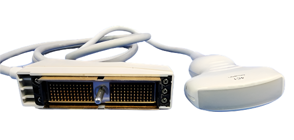 4C1 low-frequency curved array transducer with connector