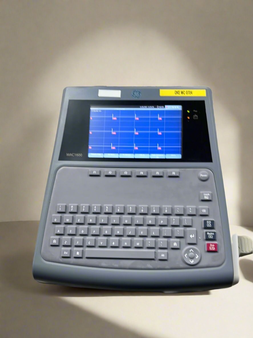 GE Mac 1600 ECG machine with ECG Leads