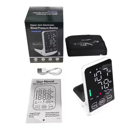 Voice Tonometer Portable LED Upper Arm Smart Blood Pressure Monitor SelfiMed UK