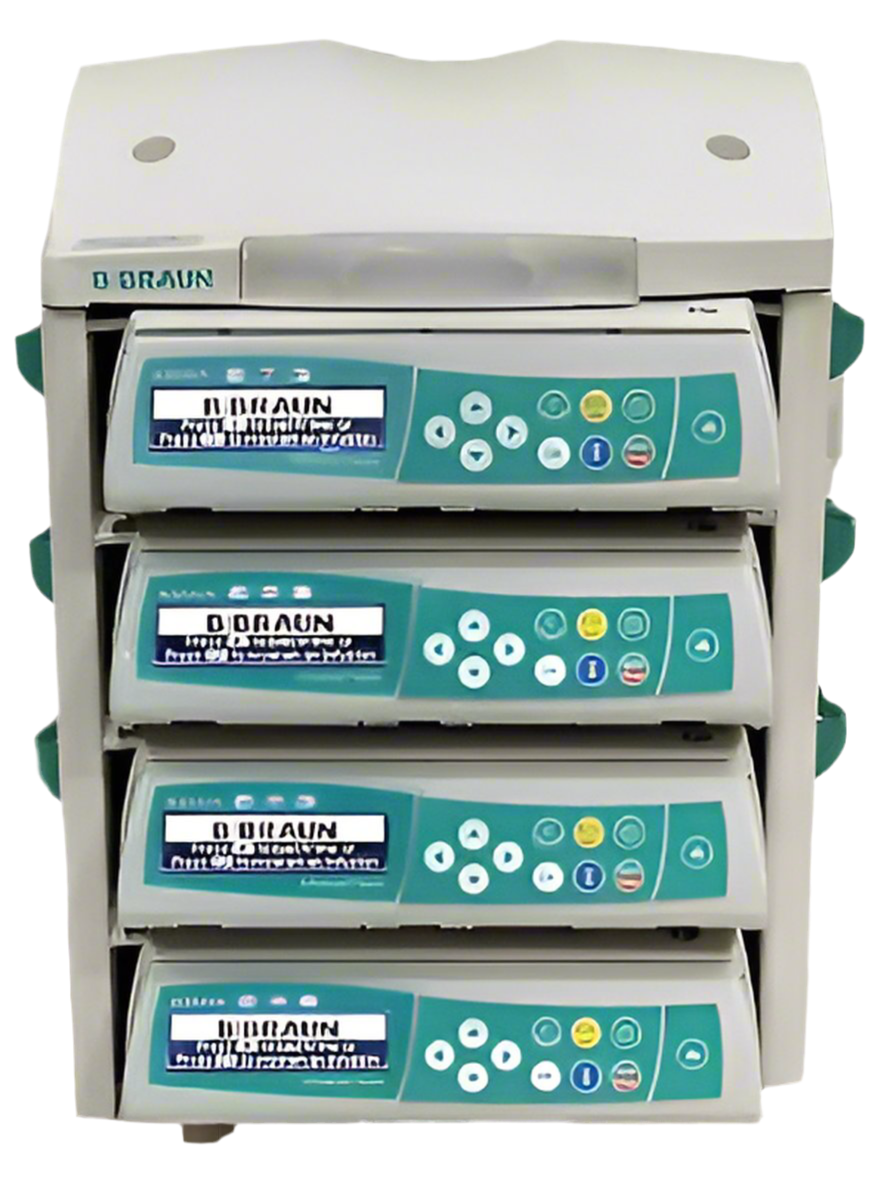 Lot of 4x B.Braun Infusomat Space Infusion Pumps with B. Braun Space Station