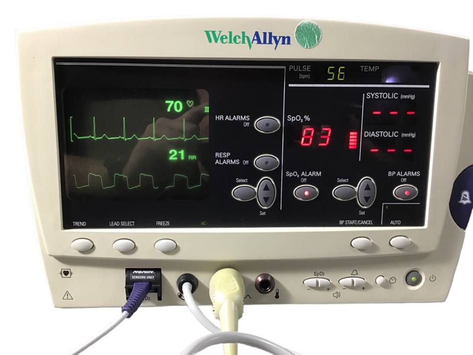 Welch Allyn 62000 Series Patient Monitor with leads