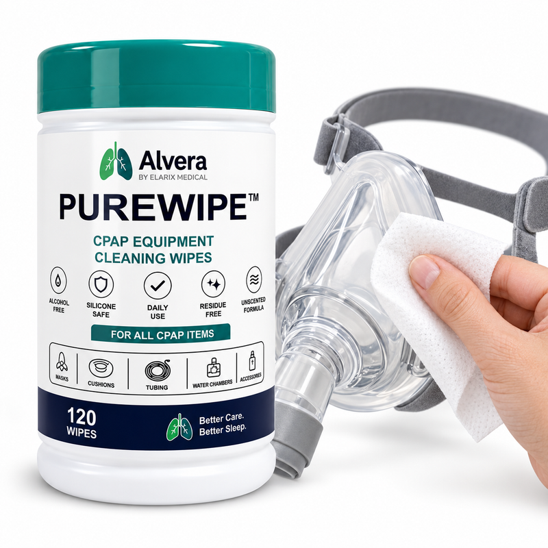 Alvera PureWipe CPAP Equipment Cleaning Wipes — 120 Wipe Tub SelfiMed UK
