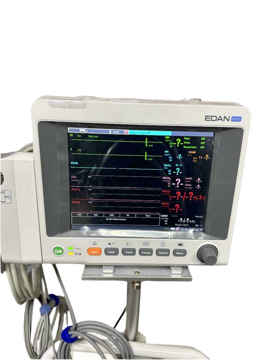 EDAN IM50 8.4" Patient Monitor with cables and Rollstand