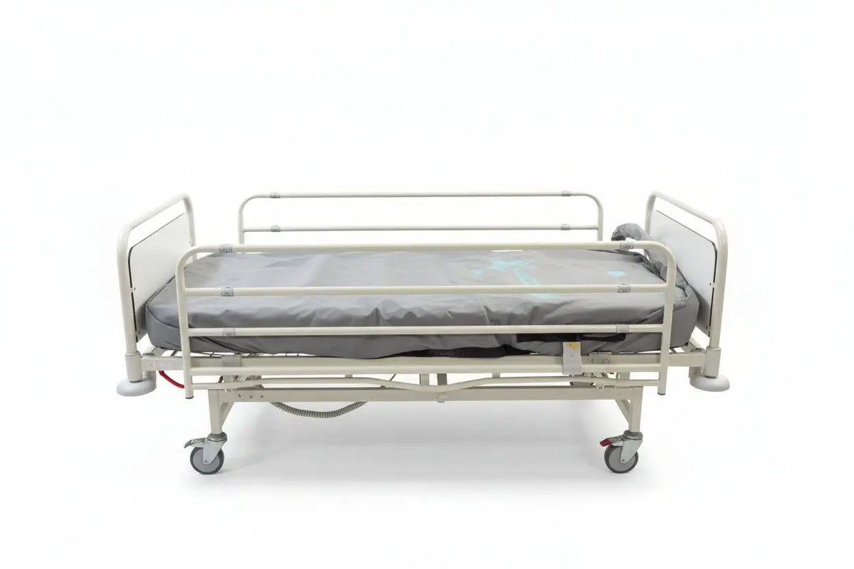 Linet Electric Hospital Bed with Controllers and Mattress SelfiMed UK