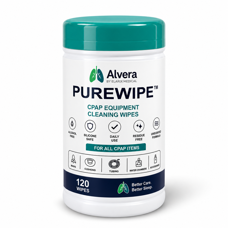 Alvera PureWipe CPAP Equipment Cleaning Wipes — 120 Wipe Tub SelfiMed UK