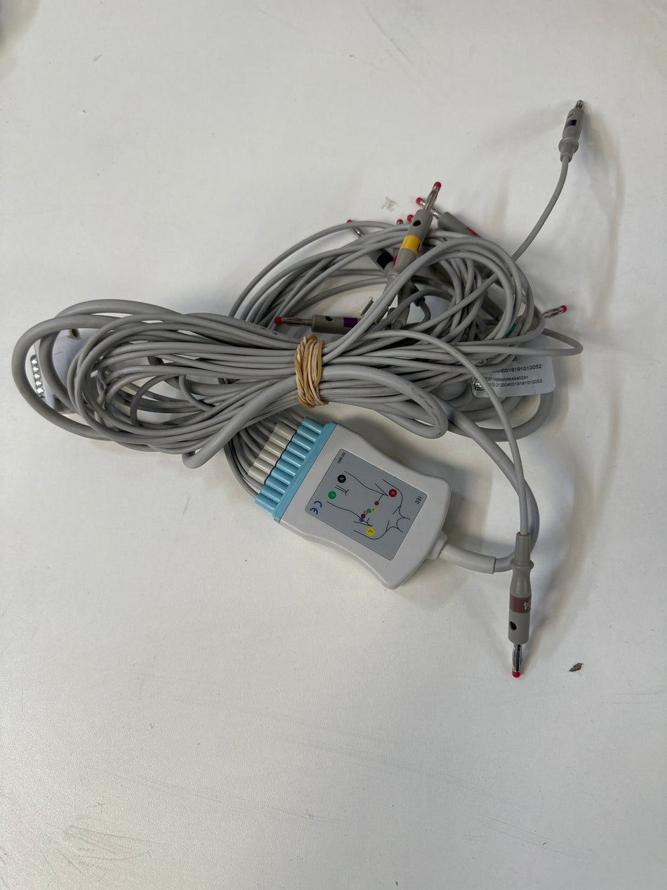 Schiller ECG cable with 10 leadwires , ECG patient cable Banana4.0