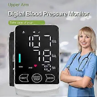 Voice Tonometer Portable LED Upper Arm Smart Blood Pressure Monitor SelfiMed UK