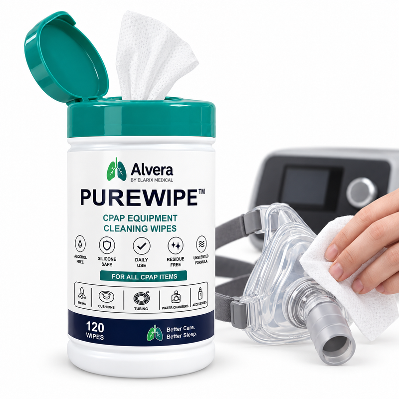 Alvera PureWipe CPAP Equipment Cleaning Wipes — 120 Wipe Tub SelfiMed UK