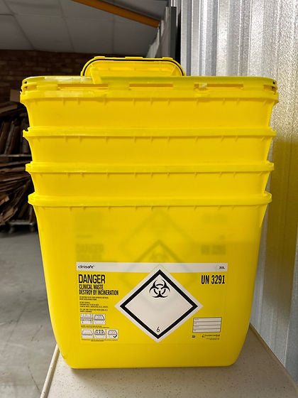Clinisafe 30 Litre Clinical Waste Yellow Bin
