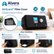ALVERA AirGuard™ Filter Cover Compatible with AirSense 10 Devices CPAP Machine Filter Cover SelfiMed UK