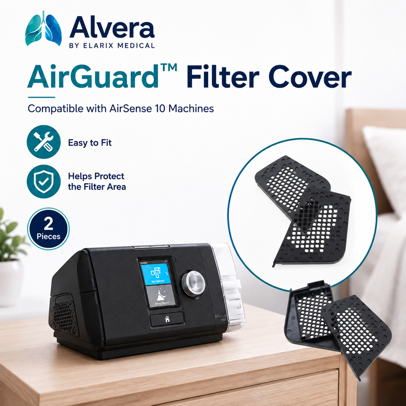 ALVERA AirGuard™ Filter Cover Compatible with AirSense 10 Devices CPAP Machine Filter Cover SelfiMed UK